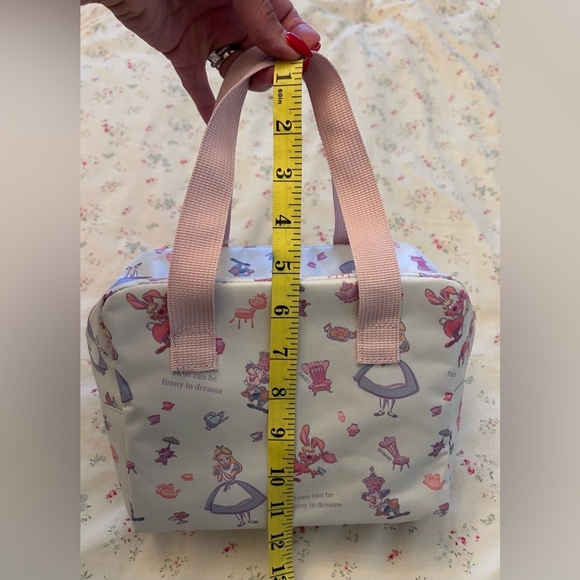 Disney Alice in Wonderland Themed Tote Bag with Pink Handles - Picture 7 of 8